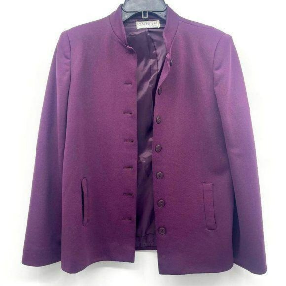 Givenchy Jackets & Blazers - Vintage Givenchy Plum Purple Collarless Blazer